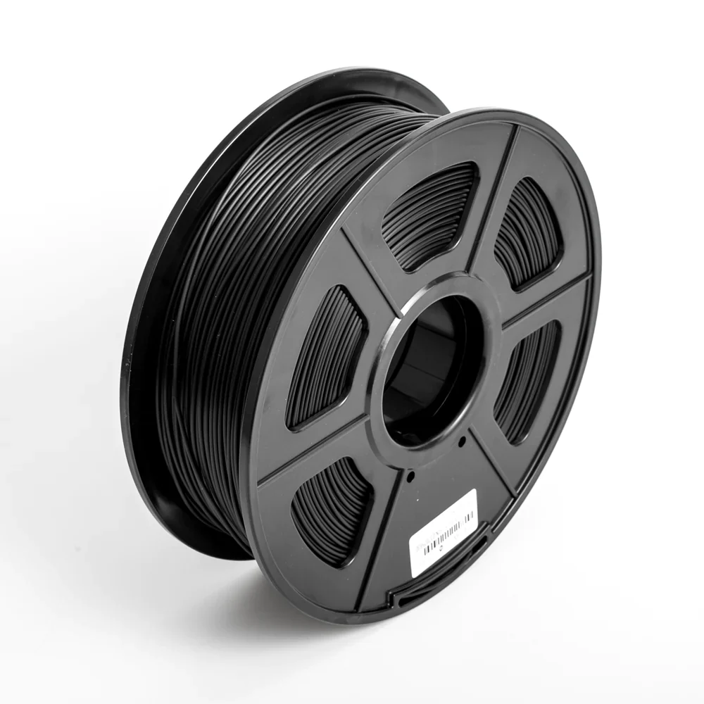 A 1.5 kg spool of black PLA Basic filament