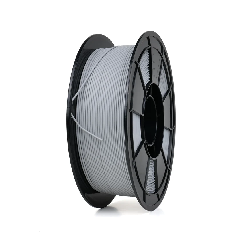 A 1.5 kg spool of matte grey PLA filament
